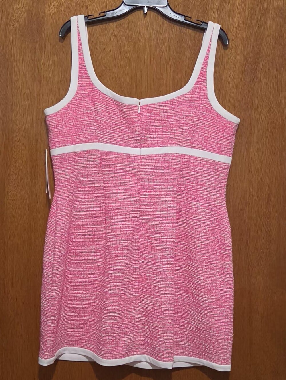 La Nouvelle Renaissance Pink Tweed Sleeveless Mini Dress NWT Size 16 - Picture 4 of 12